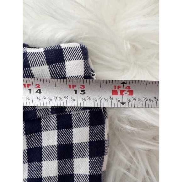 J. Crew Winnie‎ Pant Navy White Gingham Check Ankle Length Size 8 - Picture 6 of 10